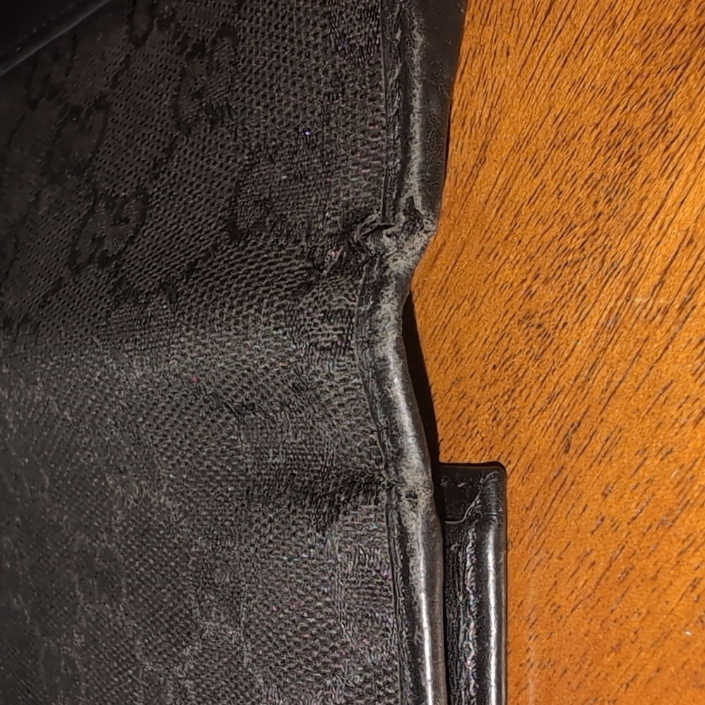 Gucci Long Leather and Canvas Wallet. EUC. - Picture 7 of 12